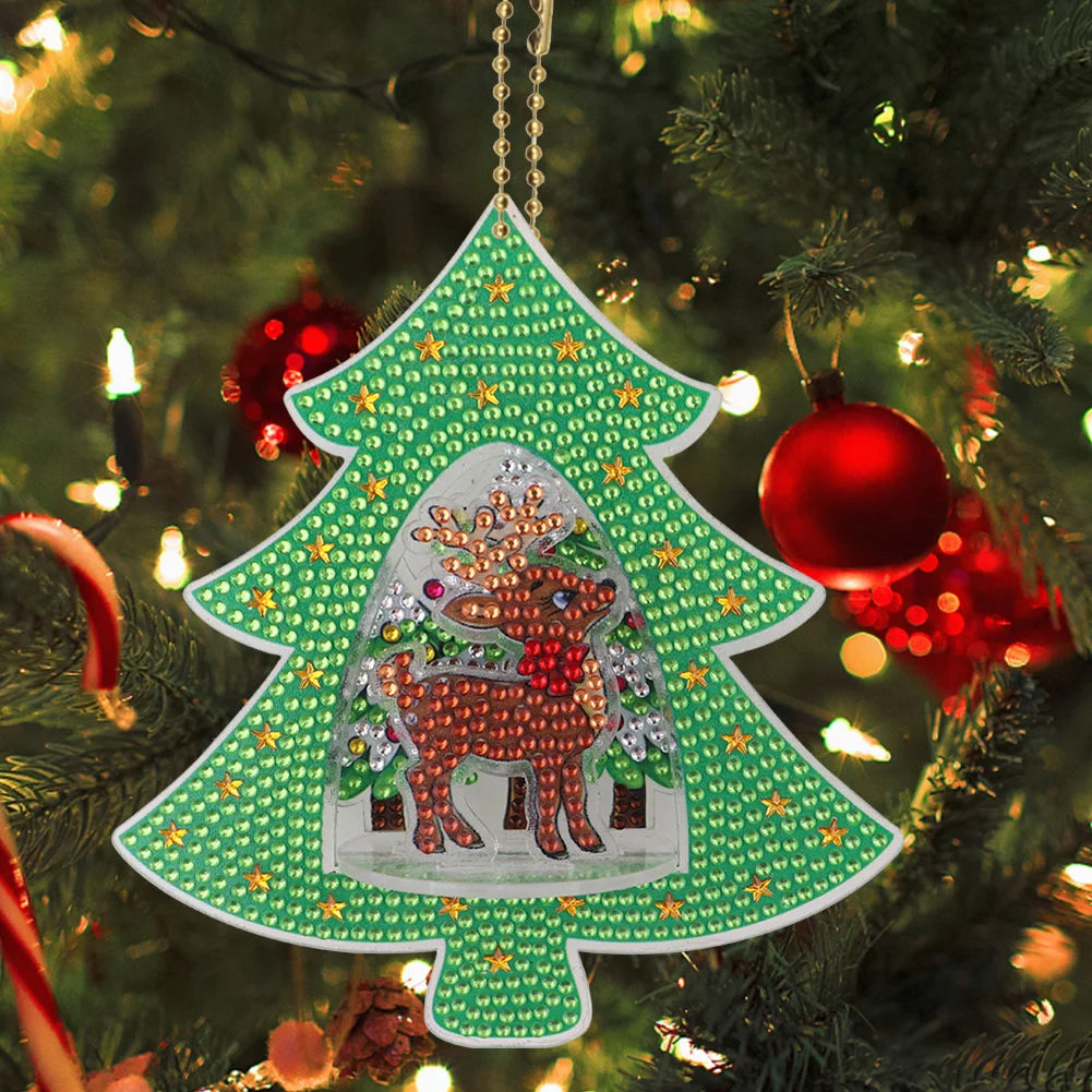 DIY Diamond Painting Hanging Ornament Crafts Xmas Tree