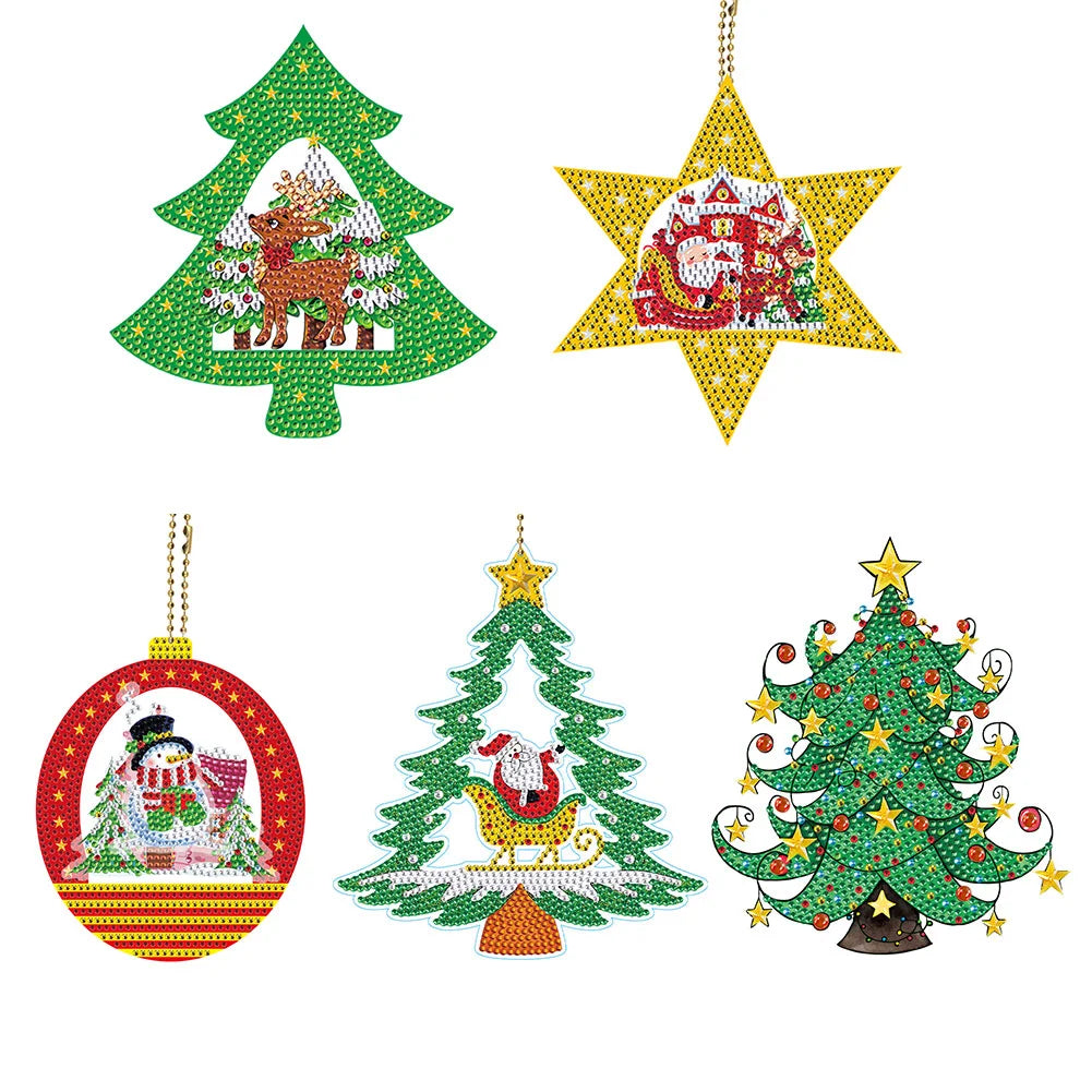 DIY Diamond Painting Hanging Ornament Crafts Xmas Tree