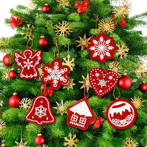 8pcs DIY Full Drills Diamond Painting Special Shape Christmas Tree Pendant