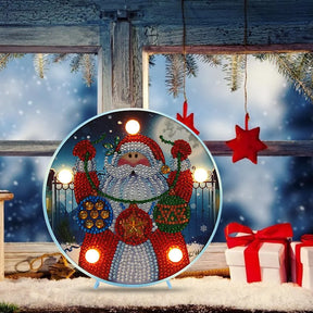 DIY Diamond Painting LED Night Lamp - Santa Claus