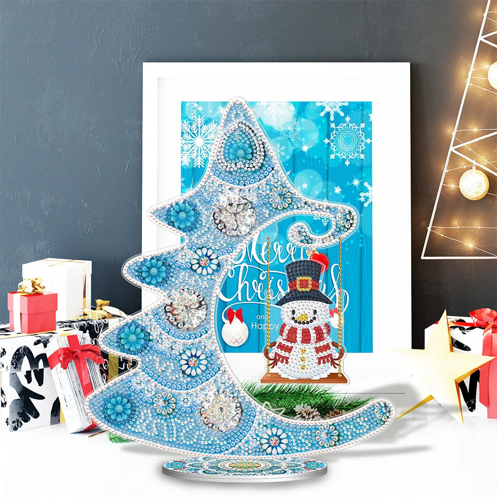 DIY Diamond Painting Desk Ornaments - Snowman