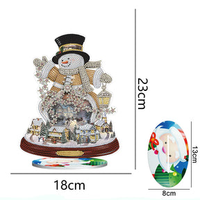 DIY Diamond Painting Decor Acrylic Desk Ornaments - Snowman