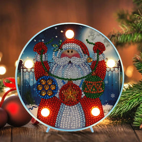 DIY Diamond Painting LED Night Lamp - Santa Claus