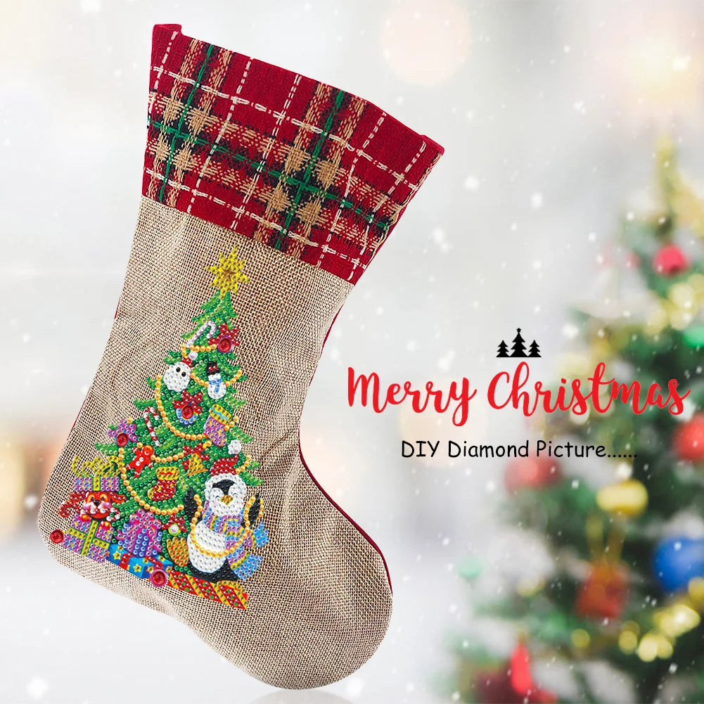 5pcs/set DIY Diamond Painting Xmas Gift Sock