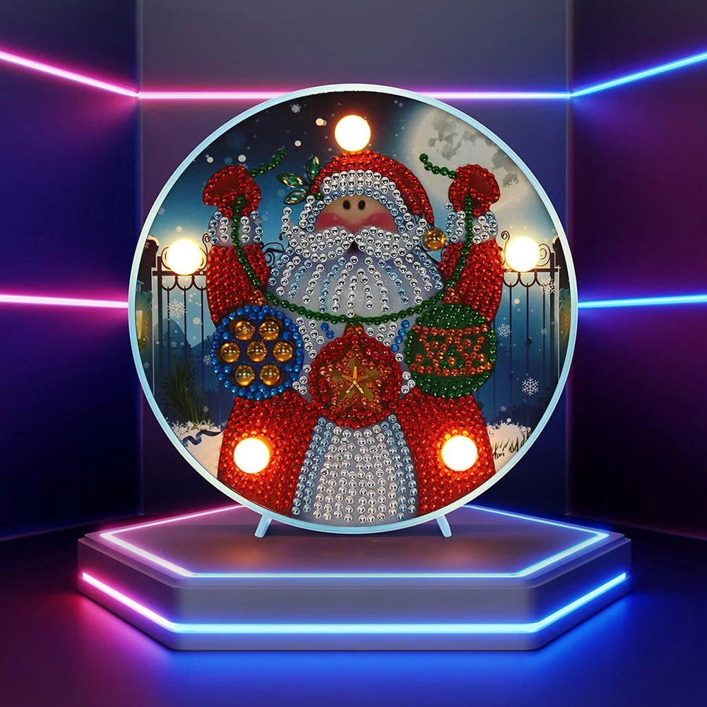 DIY Diamond Painting LED Night Lamp - Santa Claus