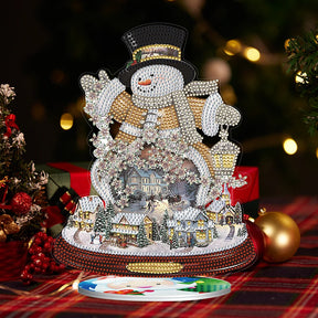 DIY Diamond Painting Decor Acrylic Desk Ornaments - Snowman