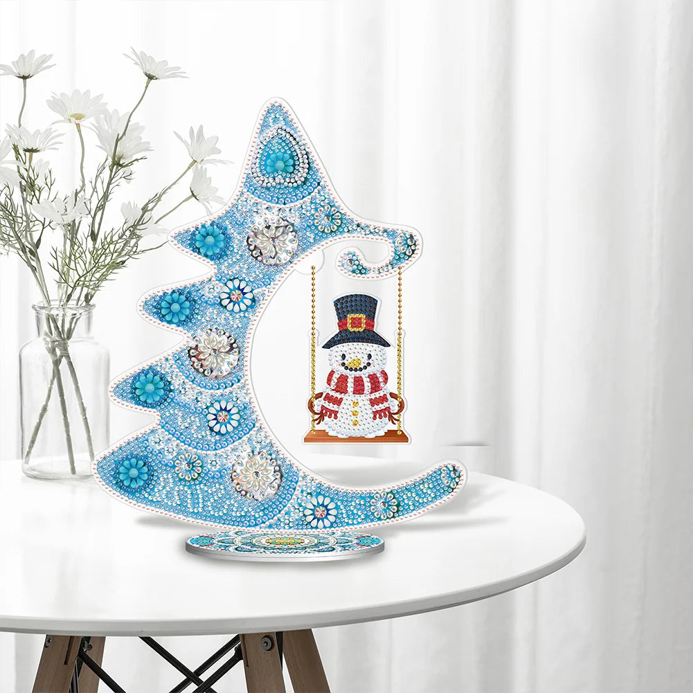 DIY Diamond Painting Desk Ornaments - Snowman