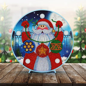 DIY Diamond Painting LED Night Lamp - Santa Claus