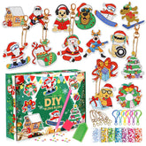 15pcs DIY Christmas Blind Box Acrylic Diamond Painting Keychain Gifts Boxes