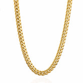 10mm Cuban Iced Clasp Chain - Gold