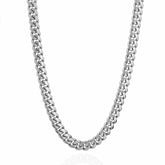 10mm Cuban Iced Clasp Chain - White Gold