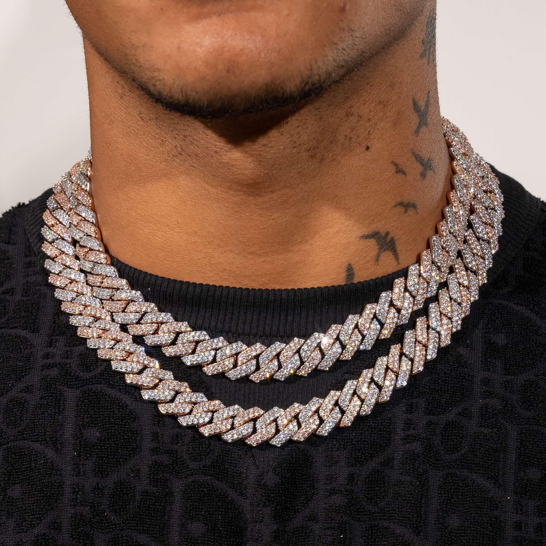 14mm Monaco Chain - Two Tone