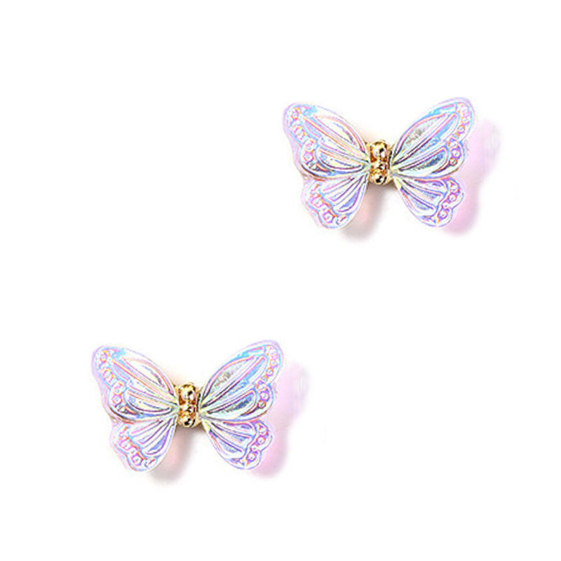 Fluttering Butterfly Resin Charm [ Iridescent Purple ]