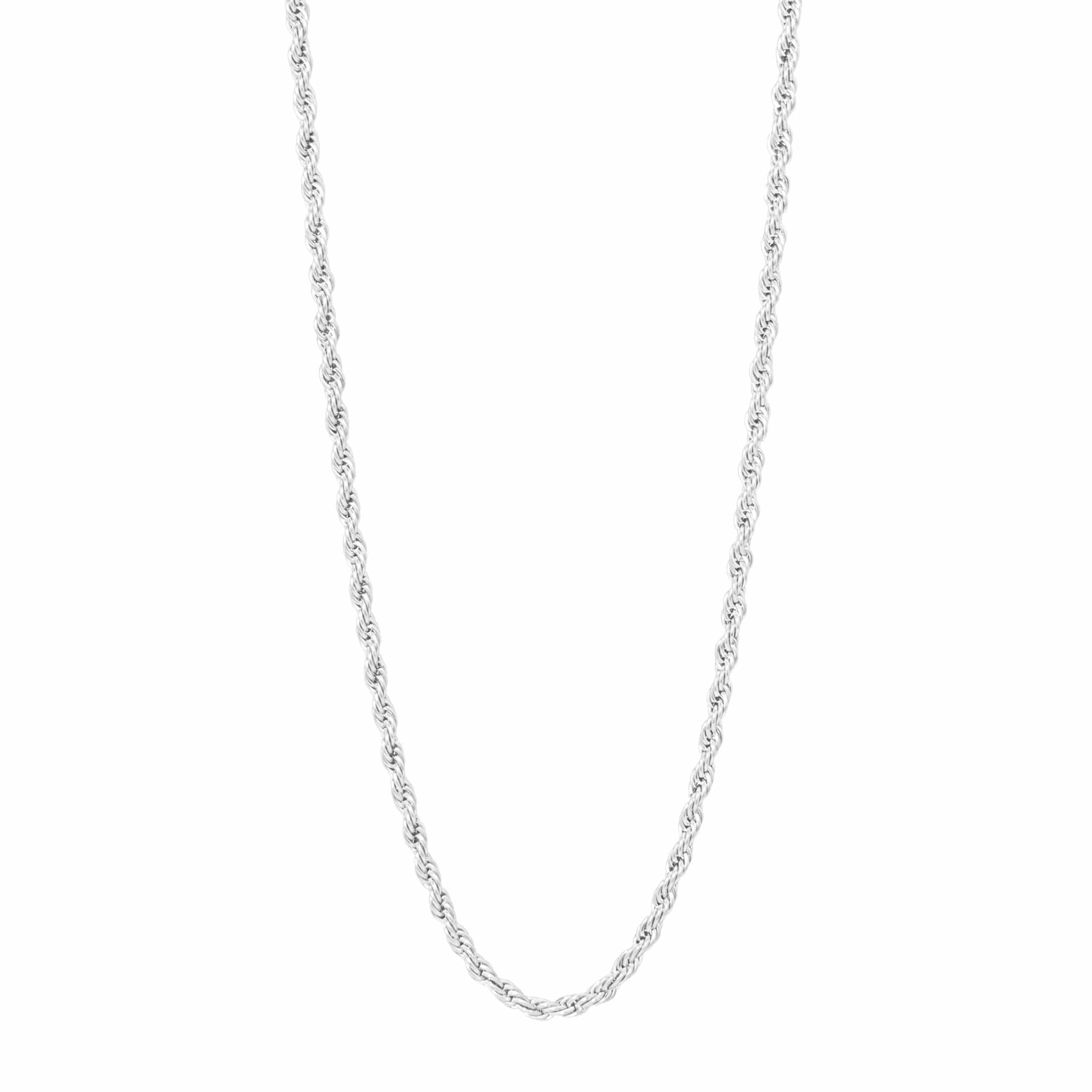 4mm Rope Chain - White Gold