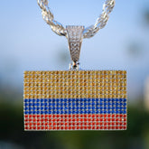 Colombia Flag Pendant - Real 925 Silver