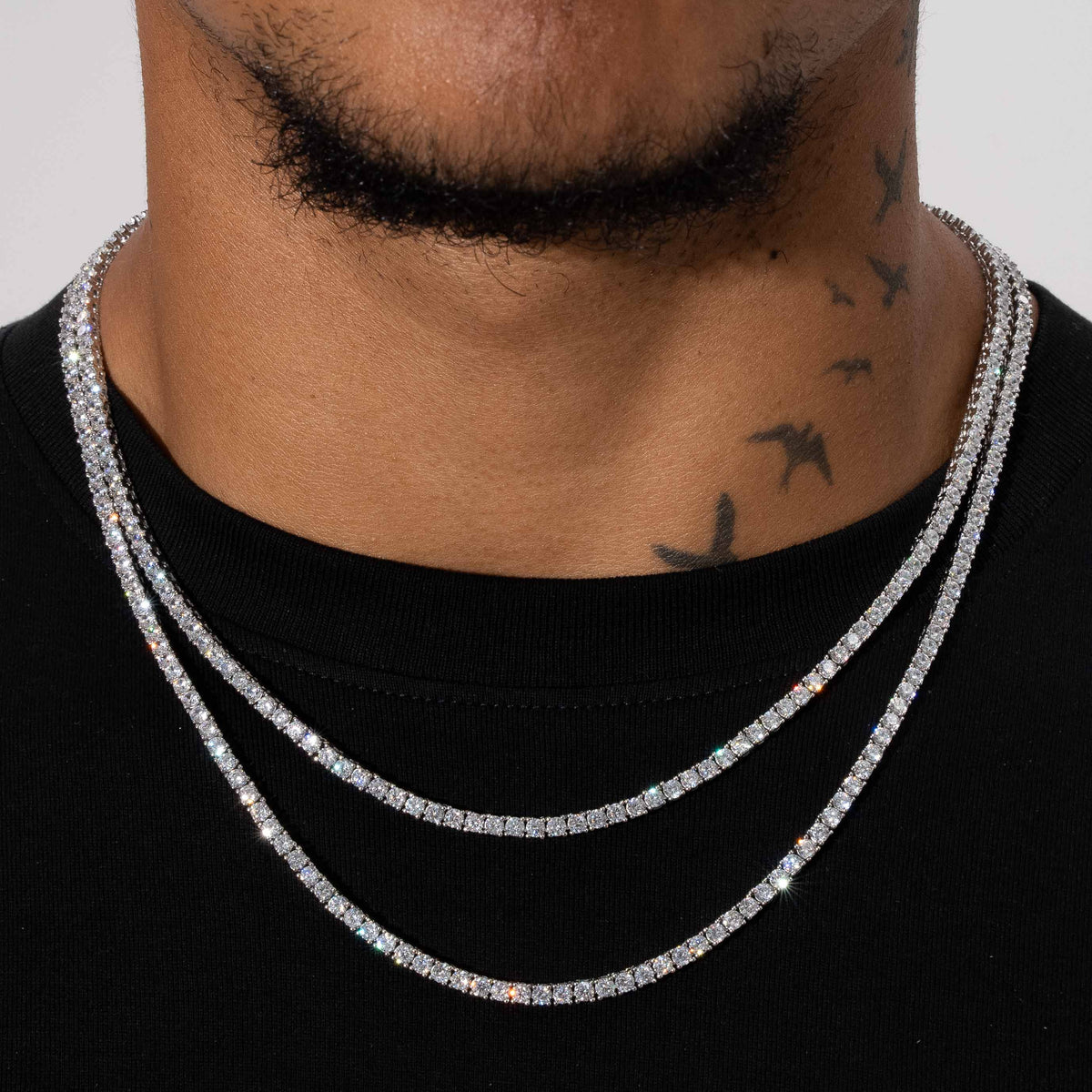 3mm Tennis Chain - White Gold