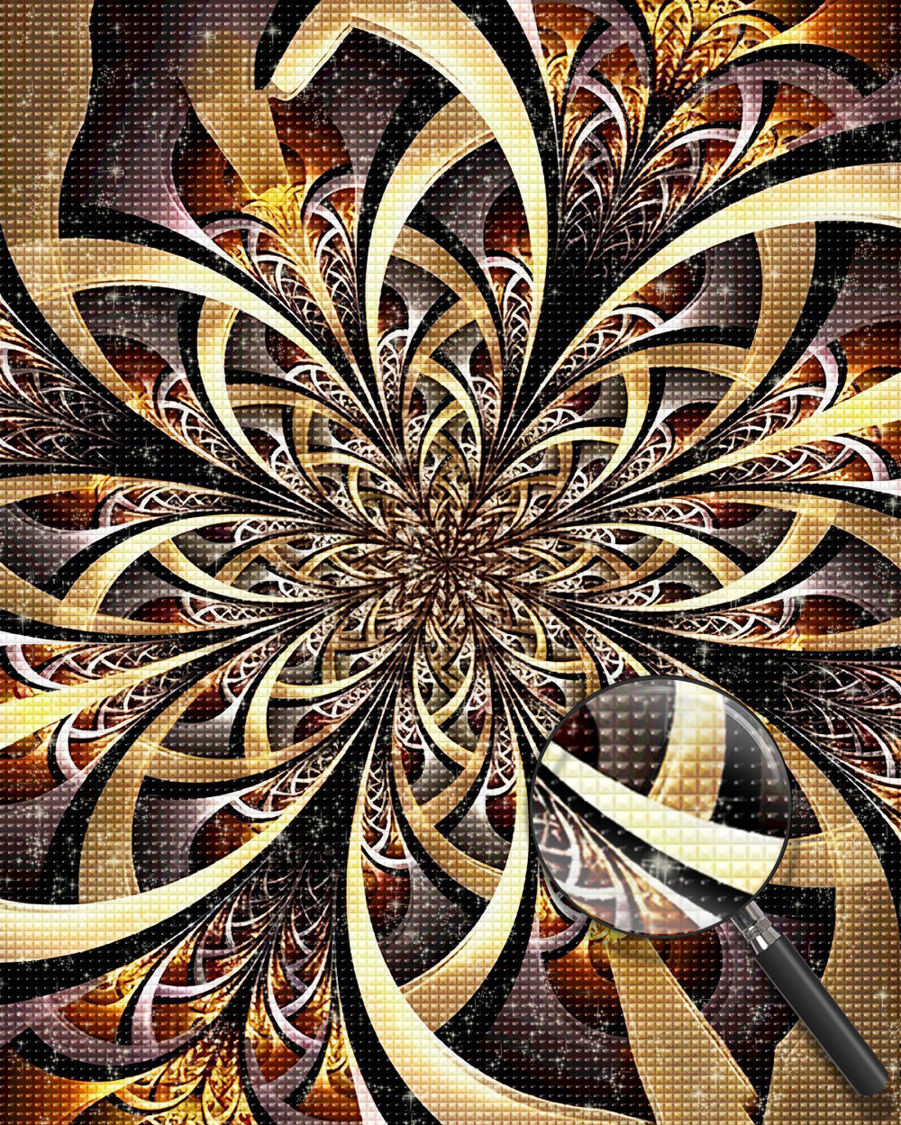 Mandala mit goldenen Mustern Diamond Painting