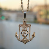 Jesus Anchor Pendant - Gold