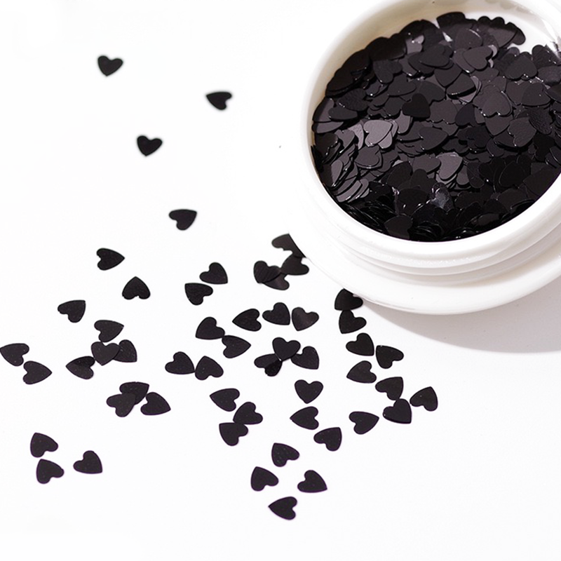 Lovely Heart Glitter [ Black ]